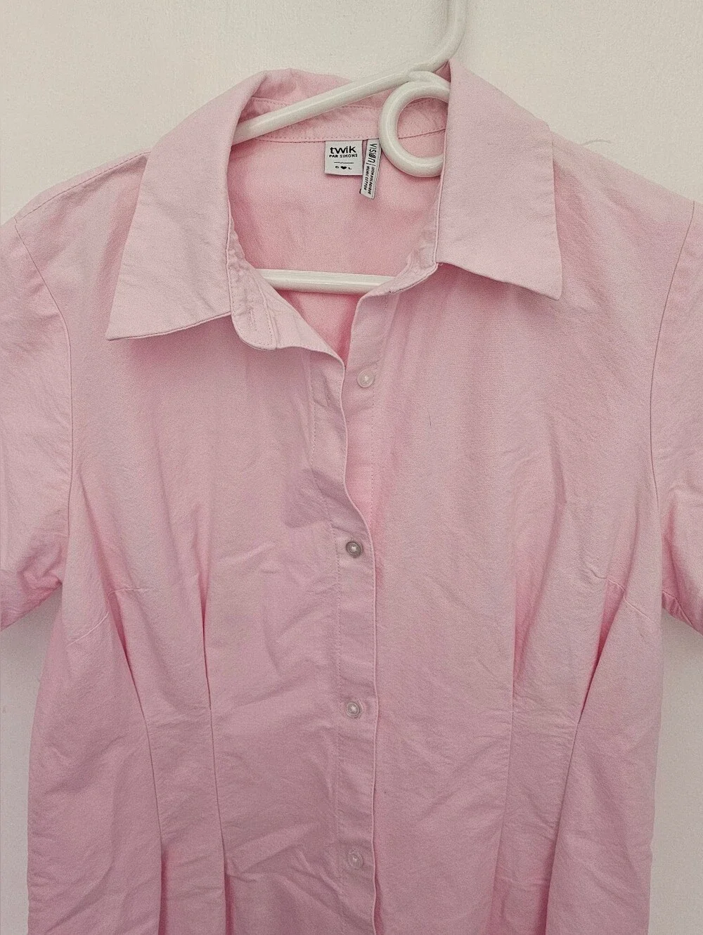 Simons Twik Pale Pink Casual Oxford shirt dress. Great summer dress. - Picture 2 of 11